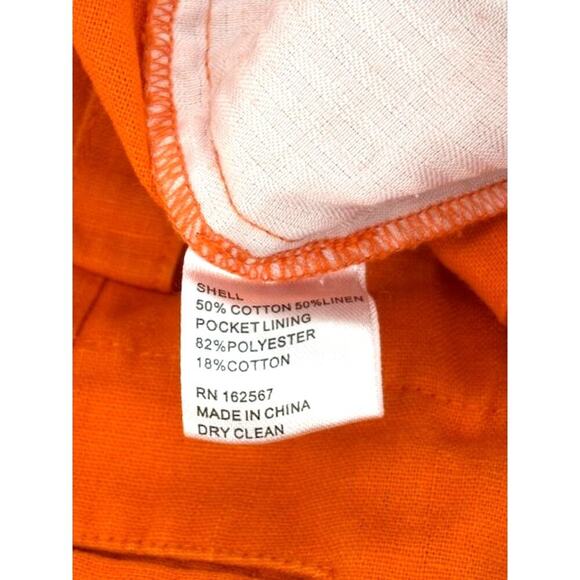 Eudon Choi Collective Orange High Waisted Pleated Pants – Size 0 - Picture 8 of 8